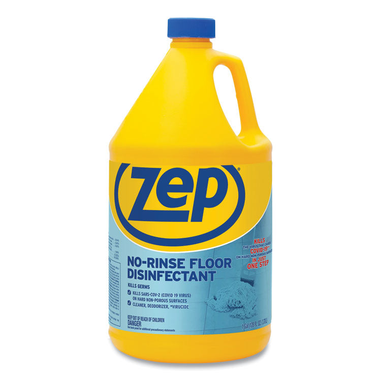 Zep Commercial - No-Rinse Floor Disinfectant, Pleasant Scent, 1 gal, 4/Carton