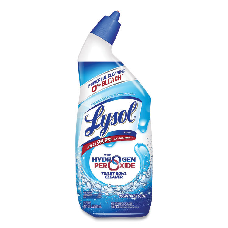 LYSOL Brand - Toilet Bowl Cleaner with Hydrogen Peroxide, Ocean Fresh Scent, 24 oz, 9/Carton