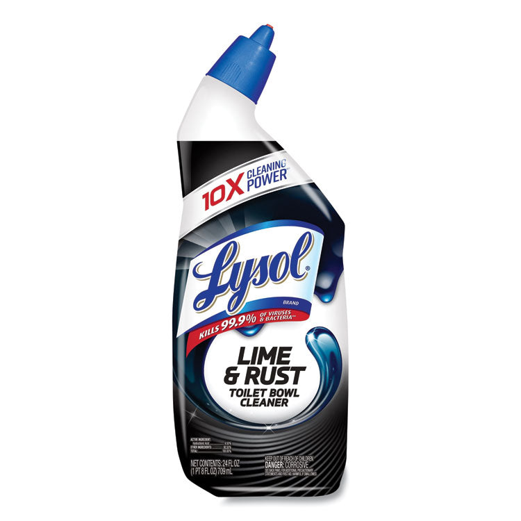 LYSOL Brand - Disinfectant Toilet Bowl Cleaner w/Lime/Rust Remover, Wintergreen, 24 oz, 9/Carton