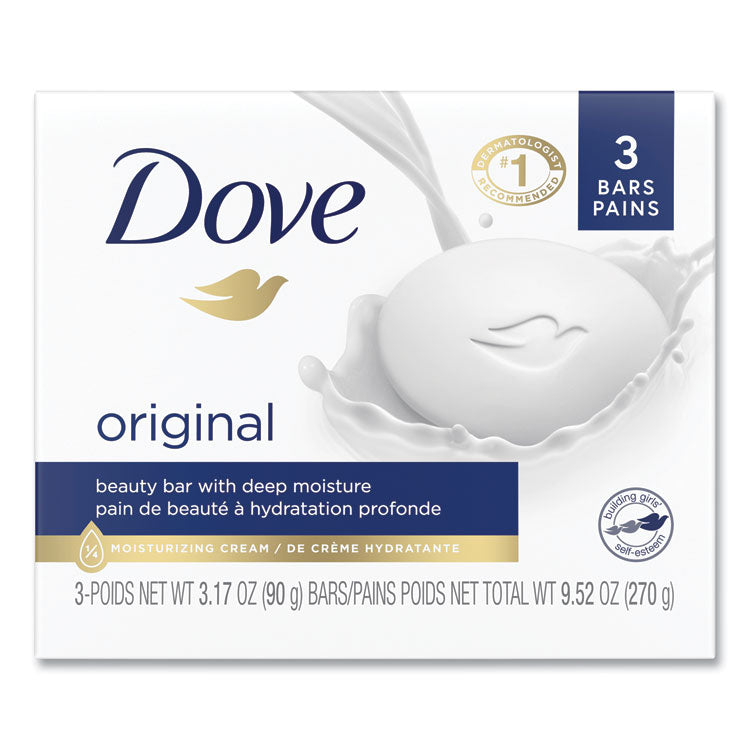 Dove - White Beauty Bar, Light Scent, 3.17 oz, 12/Carton