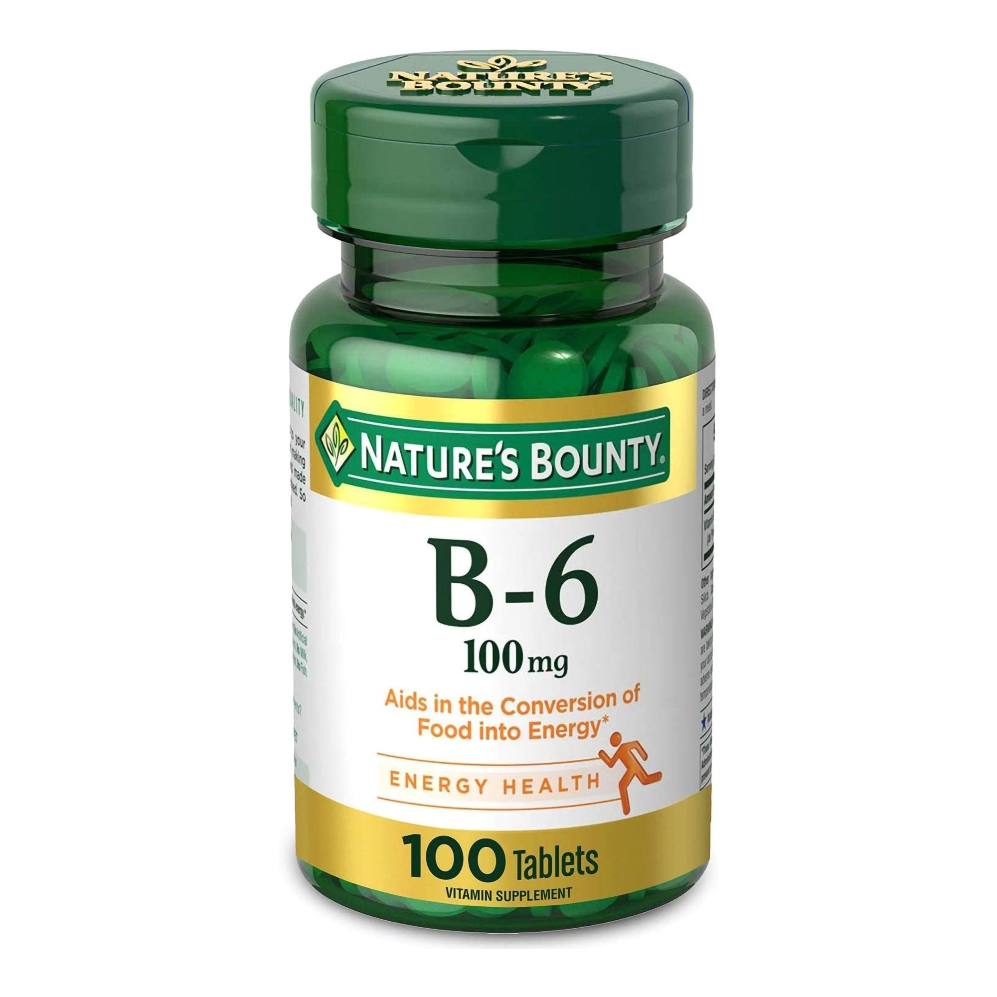US Nutrition - Vitamin Supplement Nature's Bounty® Vitamin B6 100 mg Strength Tablet 100 per Bottle [1/BT]