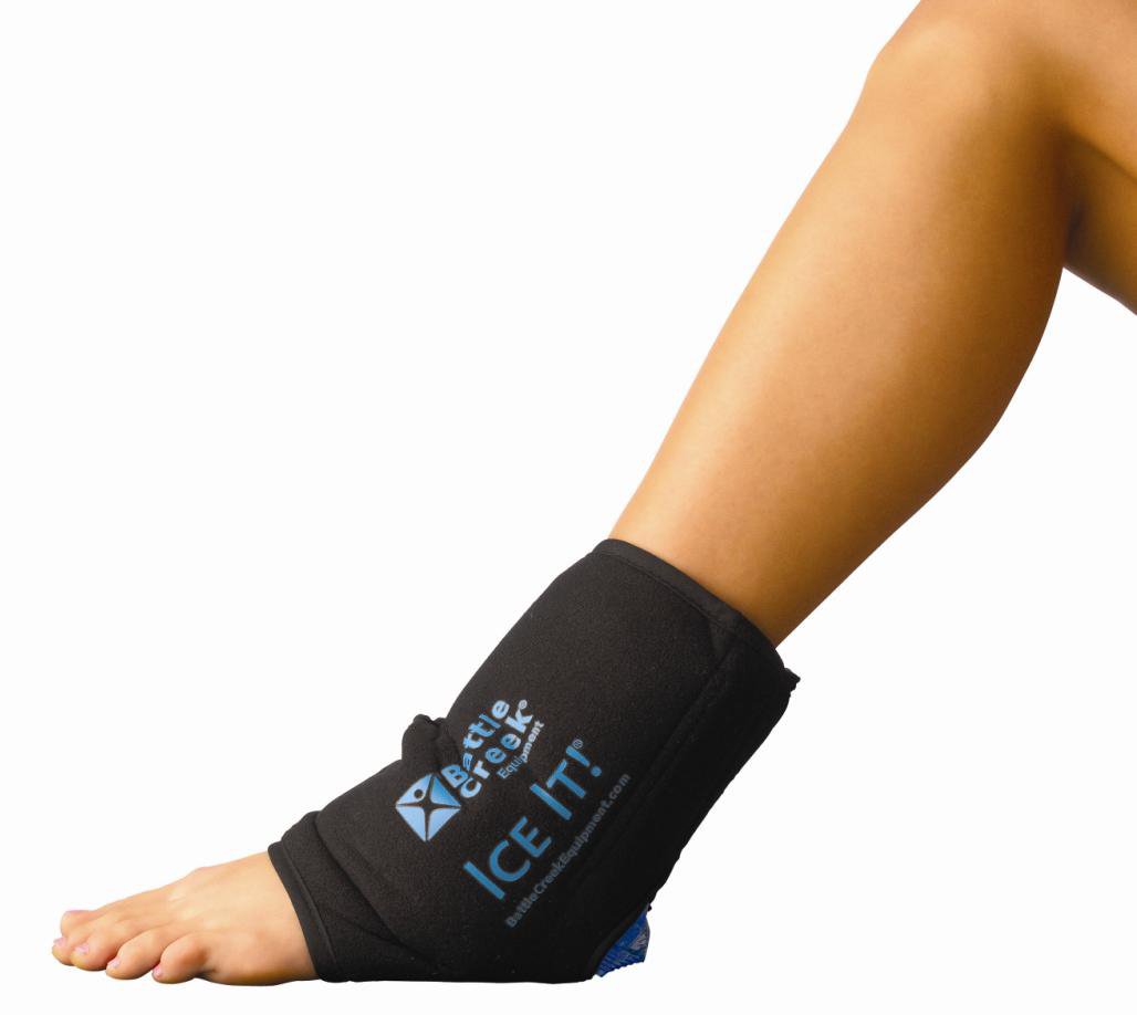 Battle Creek - Cold Pack with Wrap Ice It!® MaxCOMFORT™ System Ankle / Elbow / Foot / Wrist 10-1/2 X 13 Inch Fabric / Foam / Vinyl / Gel Reusable [1/EA]