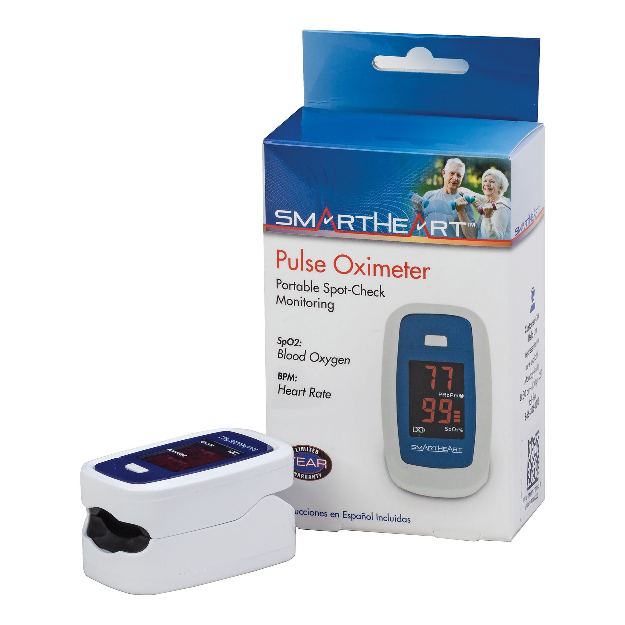 Veridian Healthcare LLC - Fingertip Pulse Oximeter SmartHeart™ Adult [1/EA] (1218872_EA)