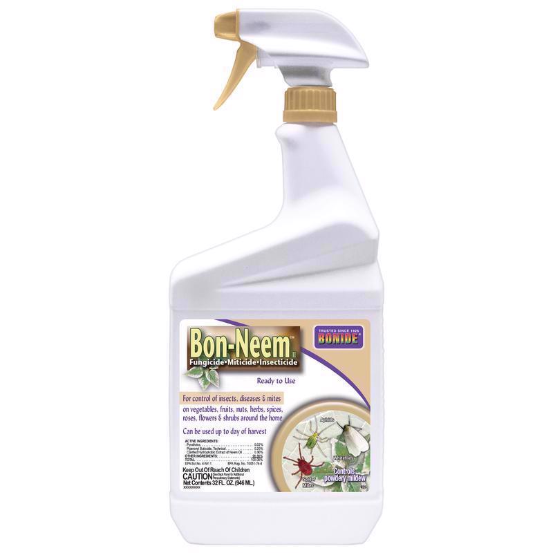 BONIDE - Bonide Bon-Neem II Organic 3 in 1 Garden Insect Spray Liquid 32 oz - Case of 12