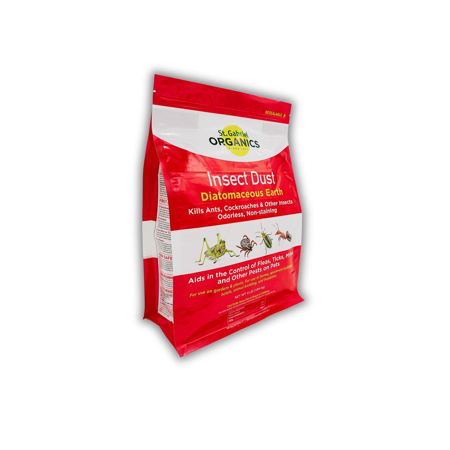 St. Gabriel Organics Insect Dust Organic Ant and Roach Killer Powder 4 lb - Case of 6