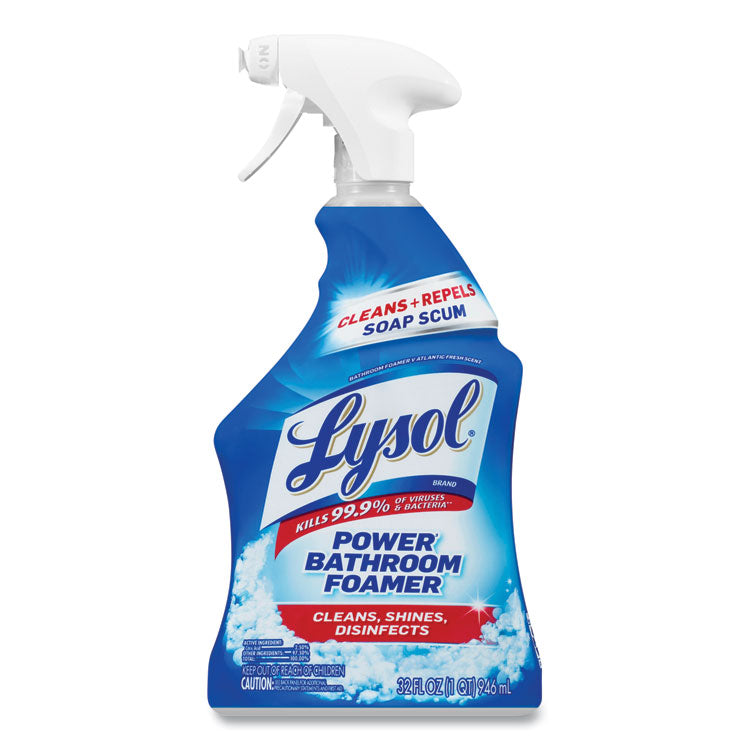 LYSOL Brand - Disinfectant Power Bathroom Foamer, Liquid, Atlantic Fresh, 32 oz Spray Bottle