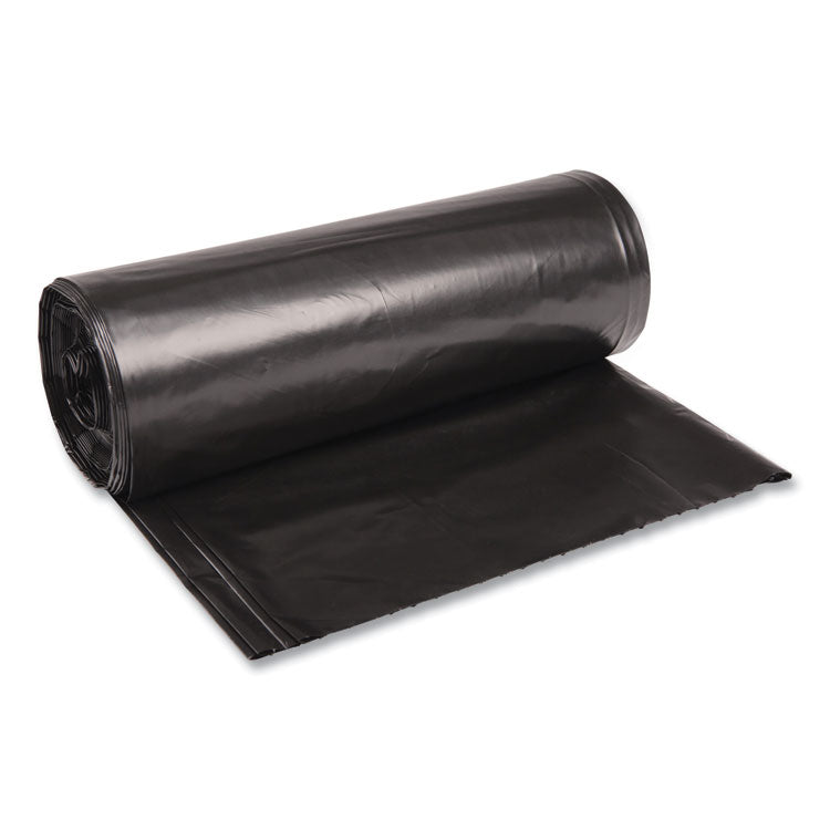 Boardwalk - Low Density Repro Can Liners, 60 gal, 1.6 mil, 38" x 58", Black, 10 Bags/Roll, 10 Rolls/Carton