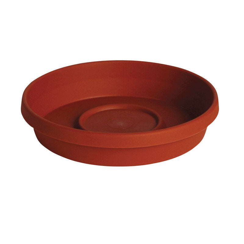 BLOEM - Bloem Terratray 0.7 in. H X 3.75 in. D Resin Traditional Tray Terracotta Clay