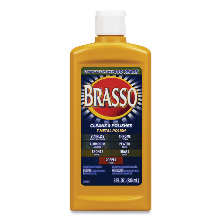 BRASSO - Metal Surface Polish, 8 oz Bottle