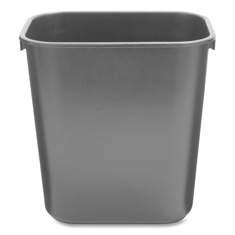 Rubbermaid Commercial - Deskside Plastic Wastebasket, 3.5 gal, Plastic, Black