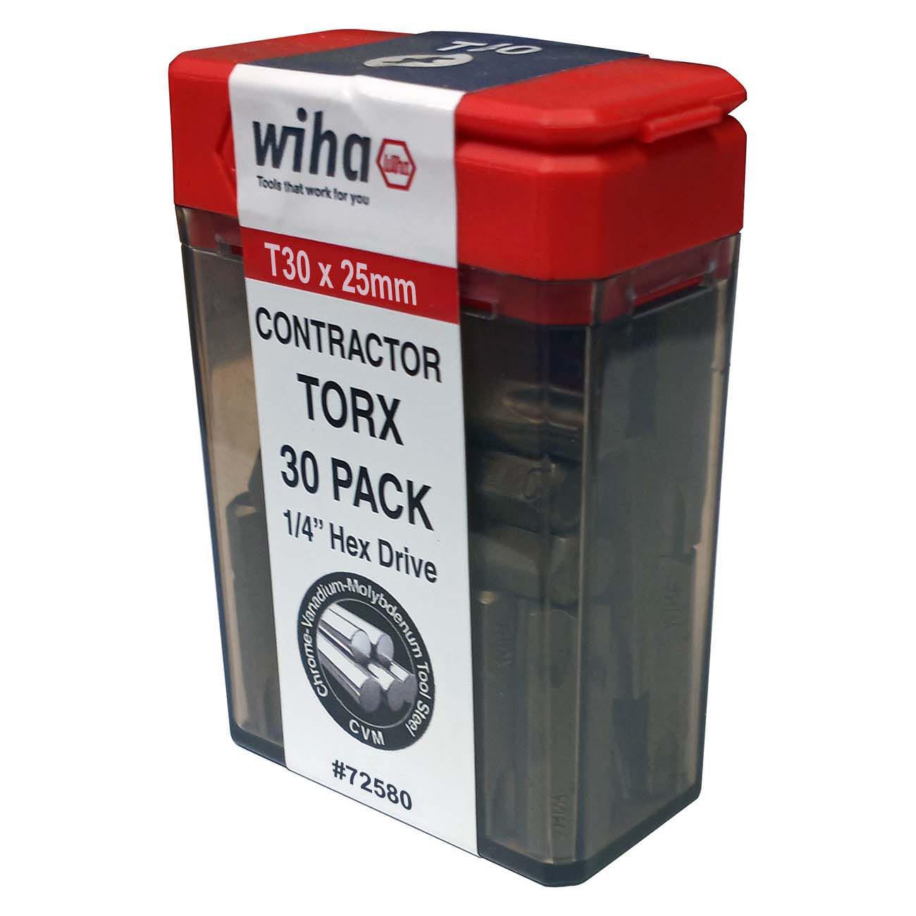 Wiha Torx Contractor Power Bit T30 x 25mm - Contractor‚Äôs 30 Pack