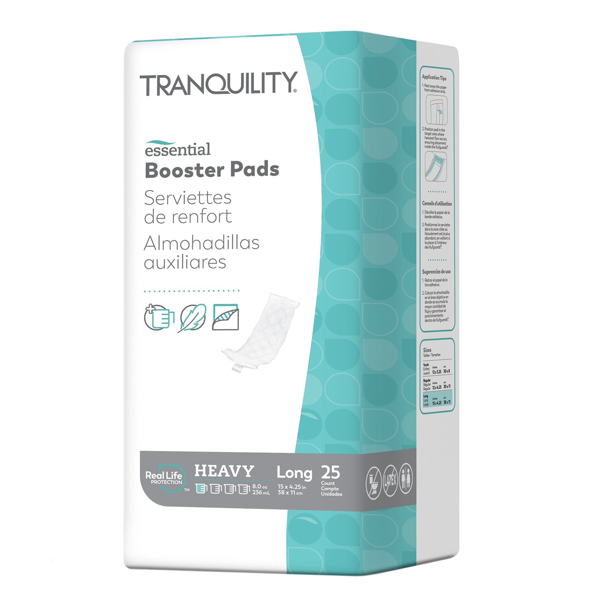 Principle Business Enterprises - Booster Pad Tranquility® Essential 4-1/4 X 15 Inch Heavy Absorbency Super Absorbent Core Long [25/BG]