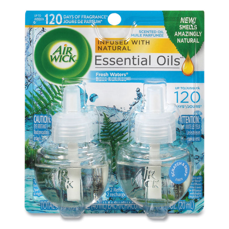 Air Wick - Scented Oil Refill, Fresh Waters, 0.67 oz, 2/Pack, 6 Pack/Carton