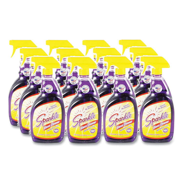 Sparkle - Glass Cleaner, 33.8 oz Spray Bottle, 12/Carton