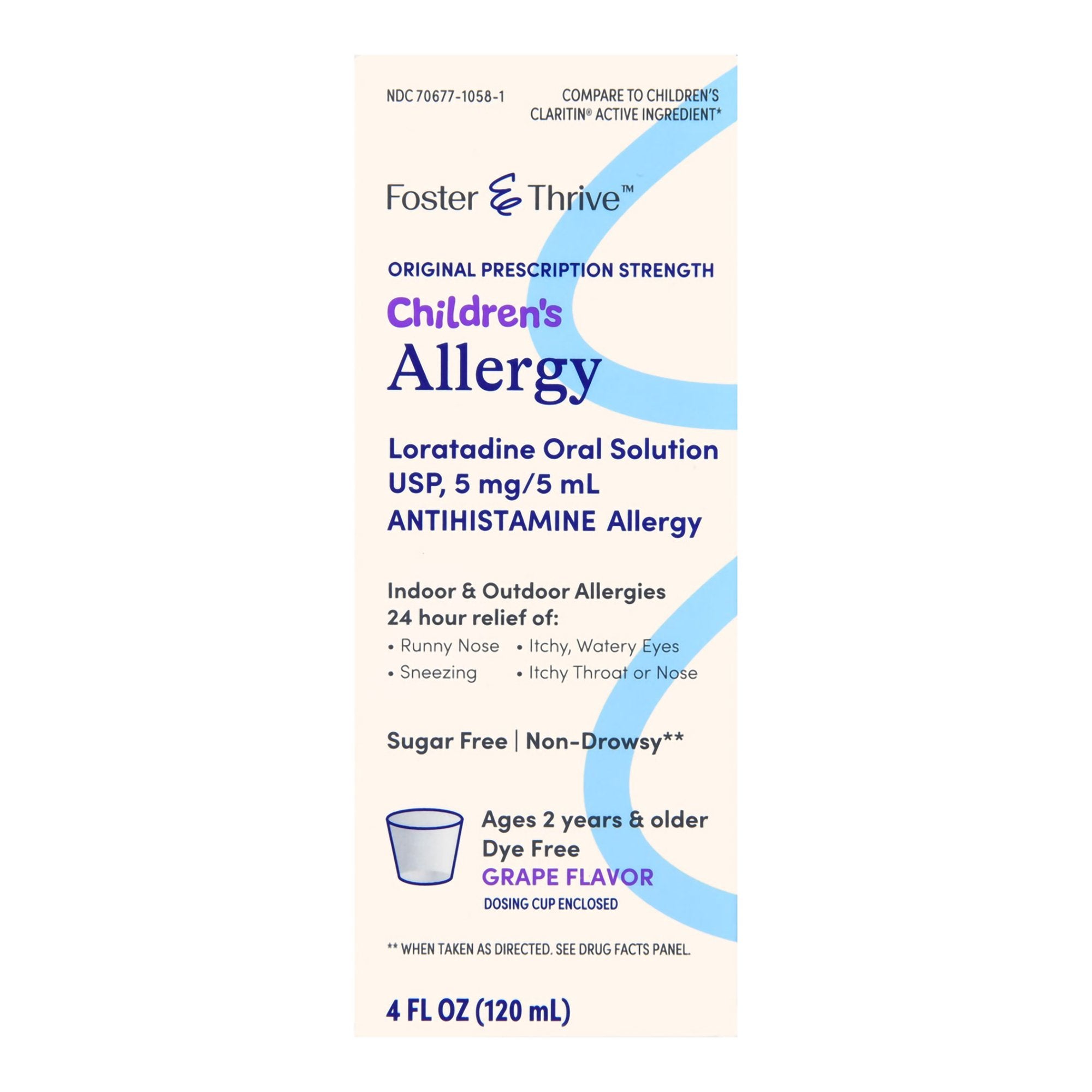 McKesson Brand - Children's Allergy Relief Foster & Thrive™ 5 mg / 5 mL Strength Syrup 4 oz. [1/EA]