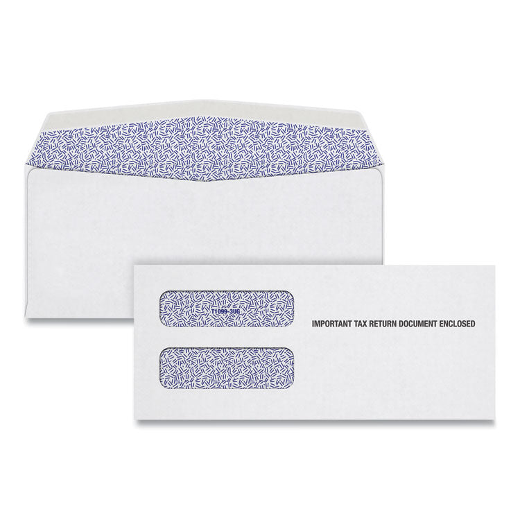 TOPS - 1099 Double Window Envelope, Commercial Flap, Gummed Closure, 3.75 x 8.75, White, 24/Pack