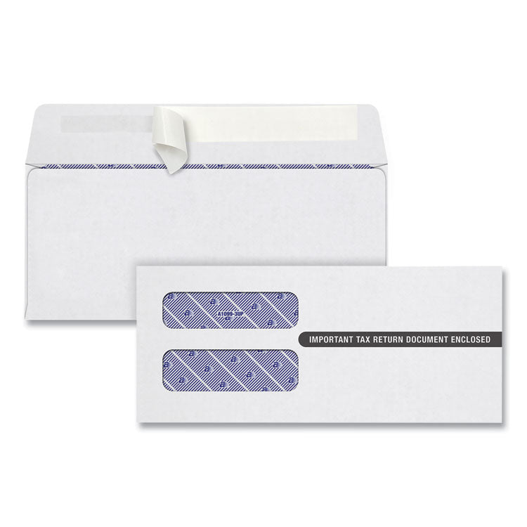 TOPS - 1099 Double Window Envelope, Commercial Flap, Self-Adhesive Closure, 3.75 x 8.75, White, 24/Pack