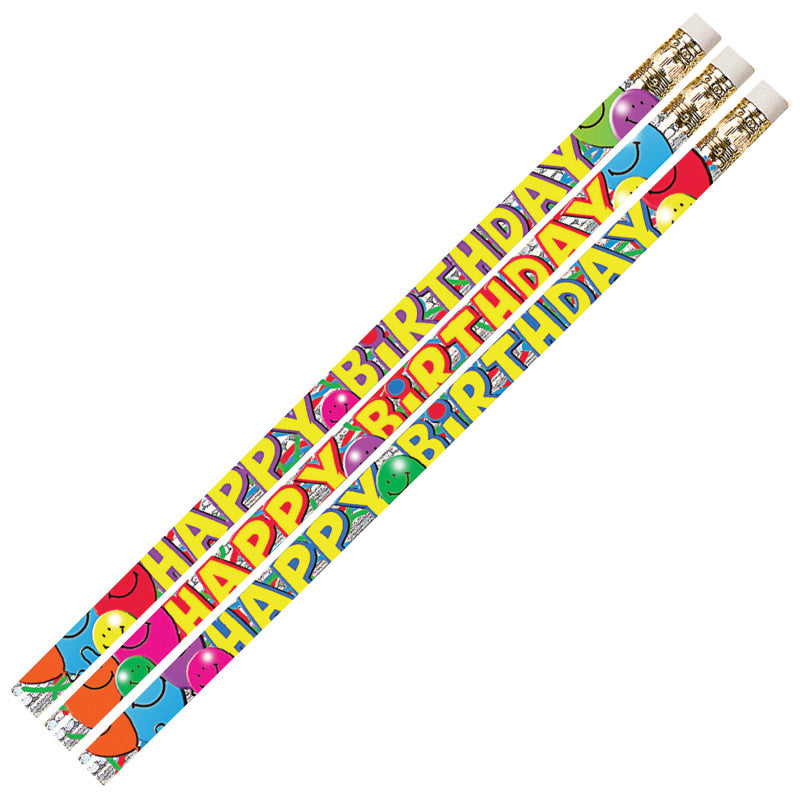 MUSGRAVE PENCIL COMPANY - Birthday Bash Motivational/Fun Pencil, Pack of 144