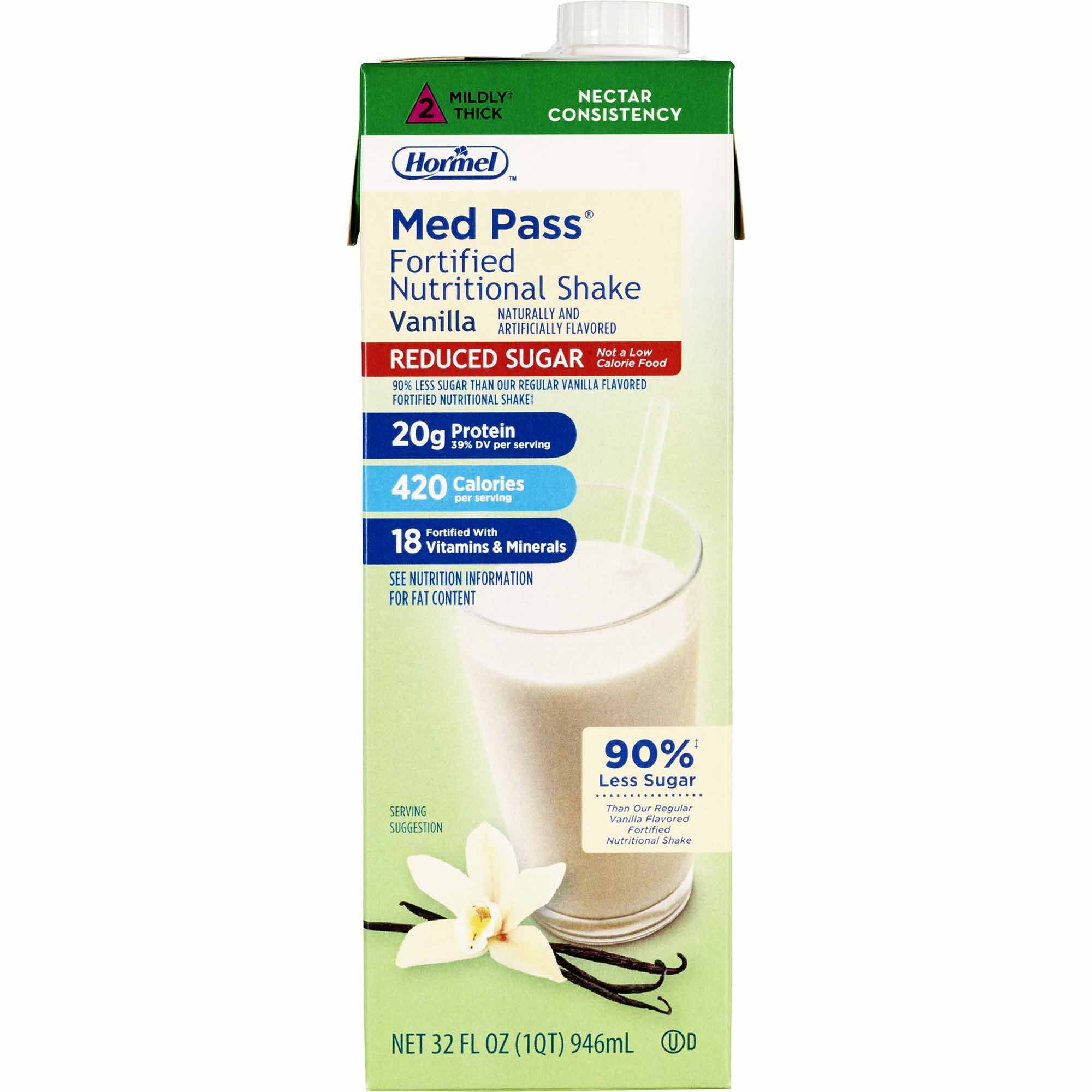 Lyons Magnus LLC - Oral Supplement Med Pass® Reduced Sugar Vanilla Flavor Liquid 32 oz. Carton [1/EA]