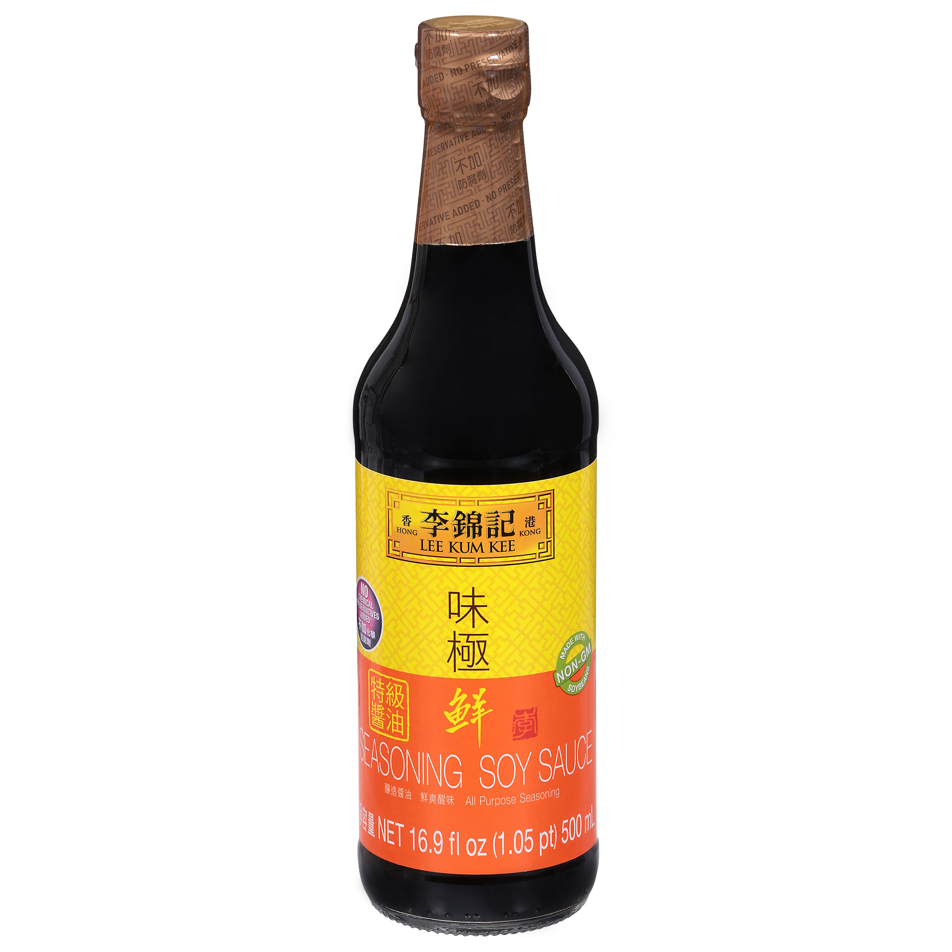 Lee Kum Kee Seasoning Soy Sauce 16.9 fl oz - Case of 12