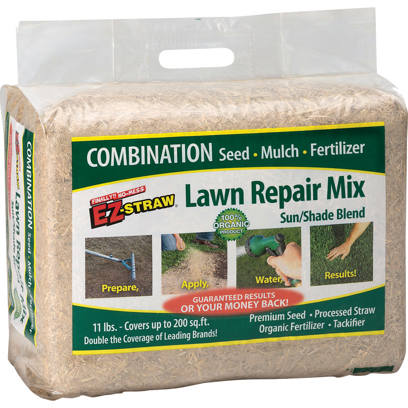 RHINO SEED - Rhino Seed EZ-Straw Assorted Sun or Shade Seed/Fertilizer/Mulch Repair Kit 11 lb