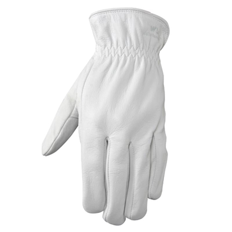 WELLS LAMONT - Wells Lamont L Goatskin Leather Driver Pearl Gray Gloves