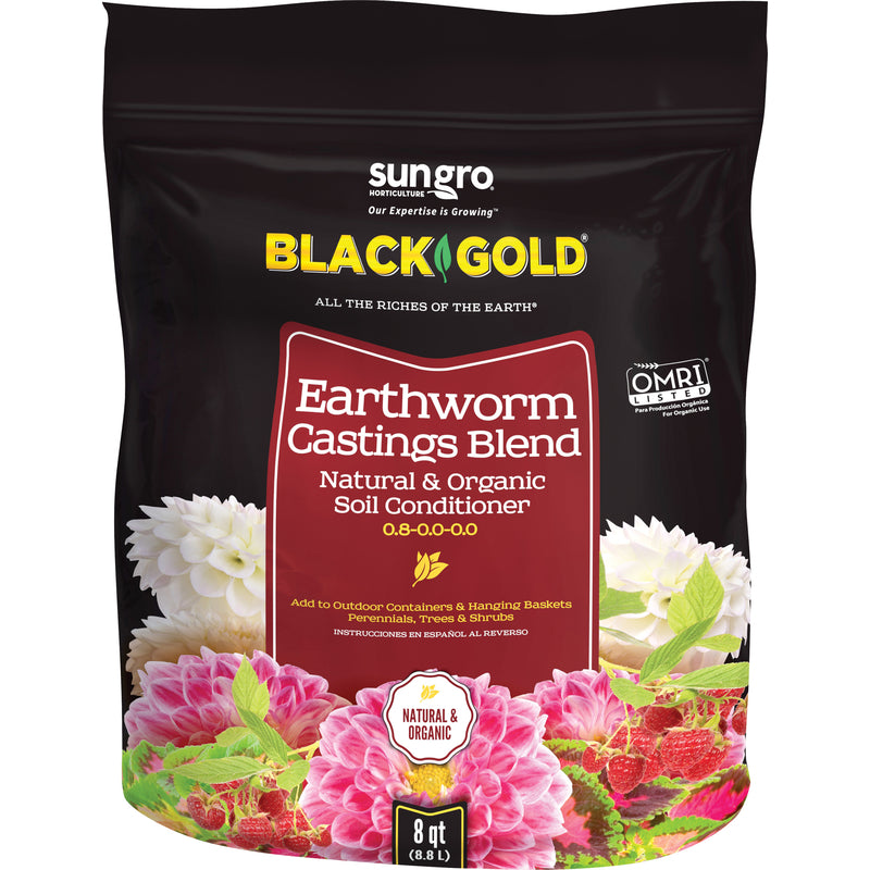 BLACK GOLD - Black Gold Organic Earthworm Castings 8 qt