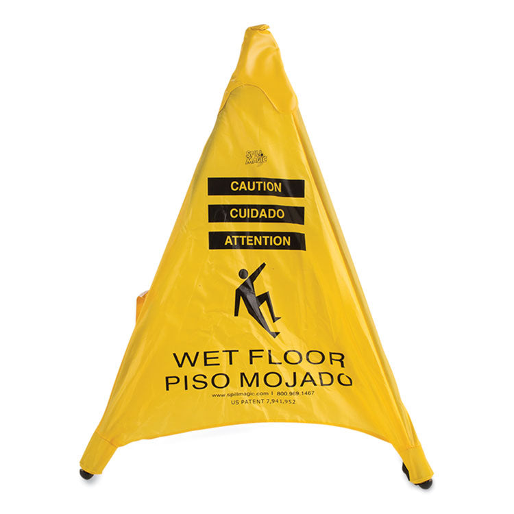Spill Magic - Pop Up Safety Cone, 3 x 2.5 x 20, Yellow