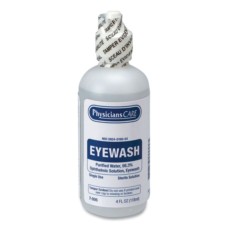 PhysiciansCare by First Aid Only - First Aid Refill Components Disposable Eye Wash, 4 oz Bottle (5022991)