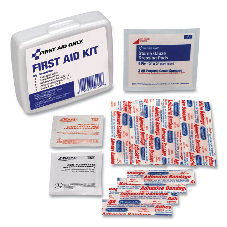 PhysiciansCare by First Aid Only - First Aid On the Go Kit, Mini, 13 Pieces, Plastic Case