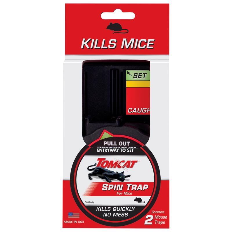 TOMCAT - Tomcat Spin Trap Small Covered Animal Trap For Mice 2 pk