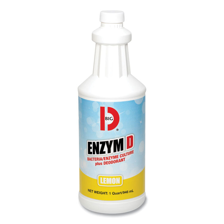 Big D Industries - Enzym D Digester Liquid Deodorant, Lemon, 32 oz Bottle, 12/Carton