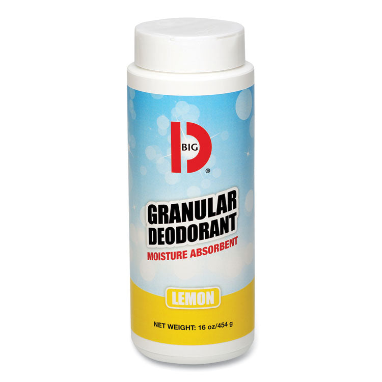 Big D Industries - Granular Deodorant, Lemon, 16 oz, Shaker Can, 12/Carton