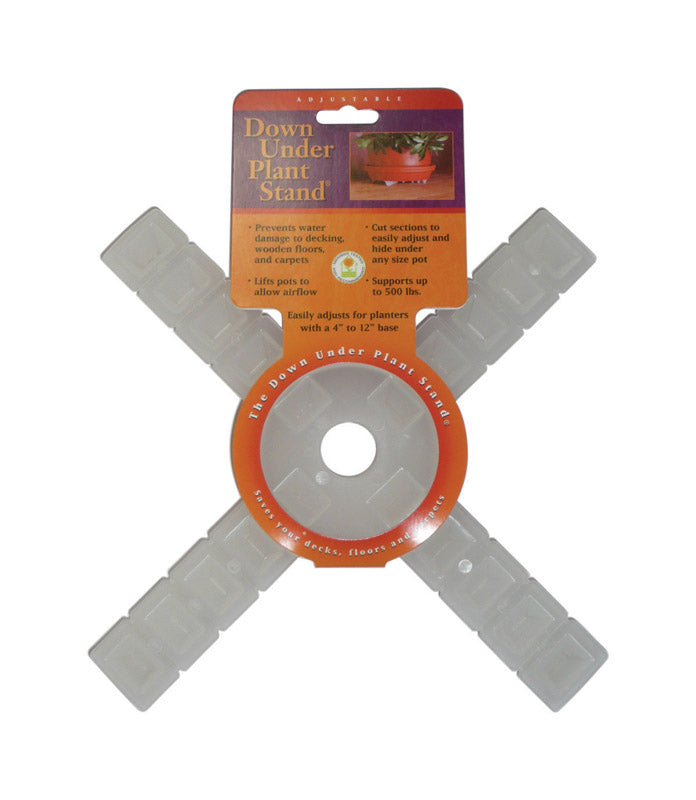 DOWN UNDER - Down Under Decksaver 1 in. H X 12 in. W X 12 in. D Plastic Planter Trivet Clear