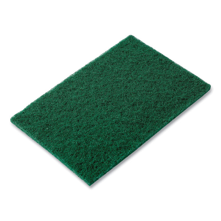 AmerCareRoyal - Medium-Duty Scouring Pad, 6 x 9, Green, 10 Pads/Pack, 6 Packs/Carton