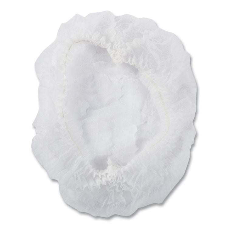 AmerCareRoyal - Latex-Free Operating Room Cap, Pleated, Polypropylene, 21", White, 100 Caps/Pack, 10 Packs/Carton