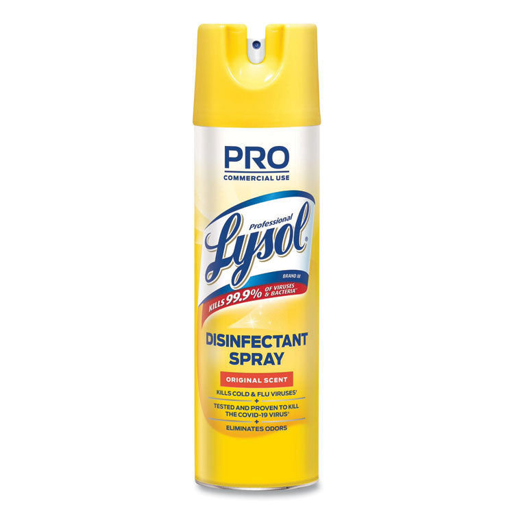 Professional LYSOL Brand - Disinfectant Spray, Original Scent, 19 oz Aerosol Spray, 12/Carton