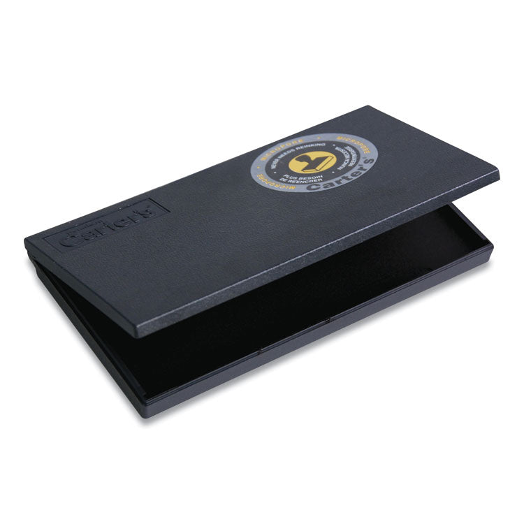 Carter's - Pre-Inked Micropore Stamp Pad, 6.25" x 3.25", Black