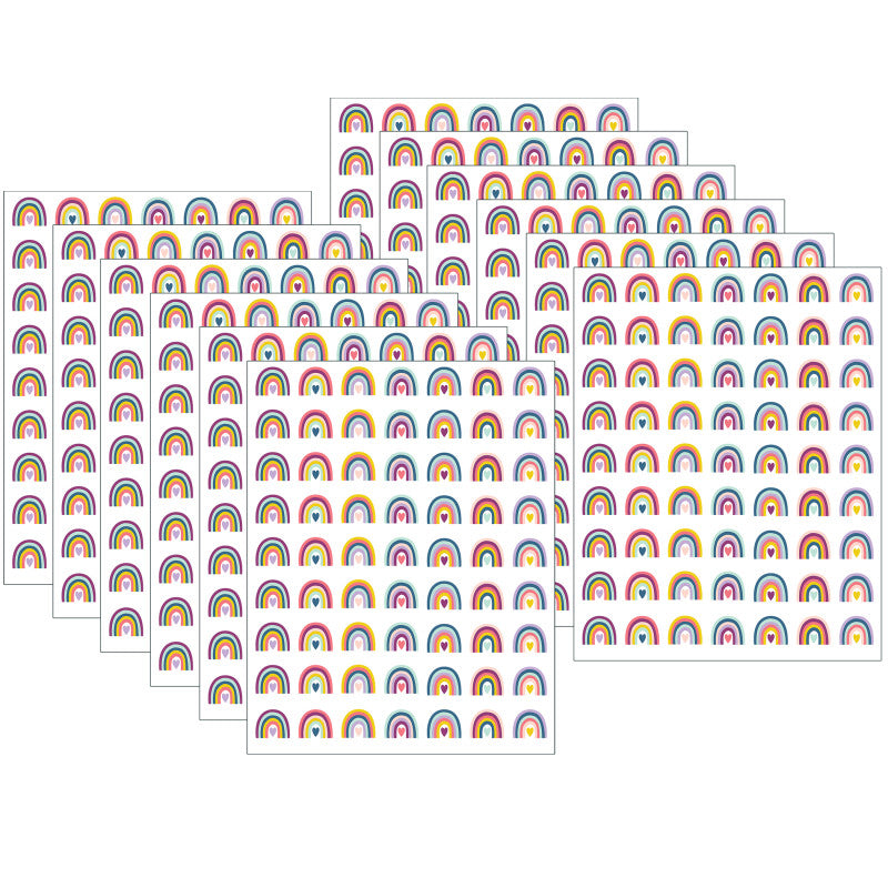 TEACHER CREATED RESOURCES - Oh Happy Day Rainbows Mini Stickers, 378 Per Pack, 12 Packs