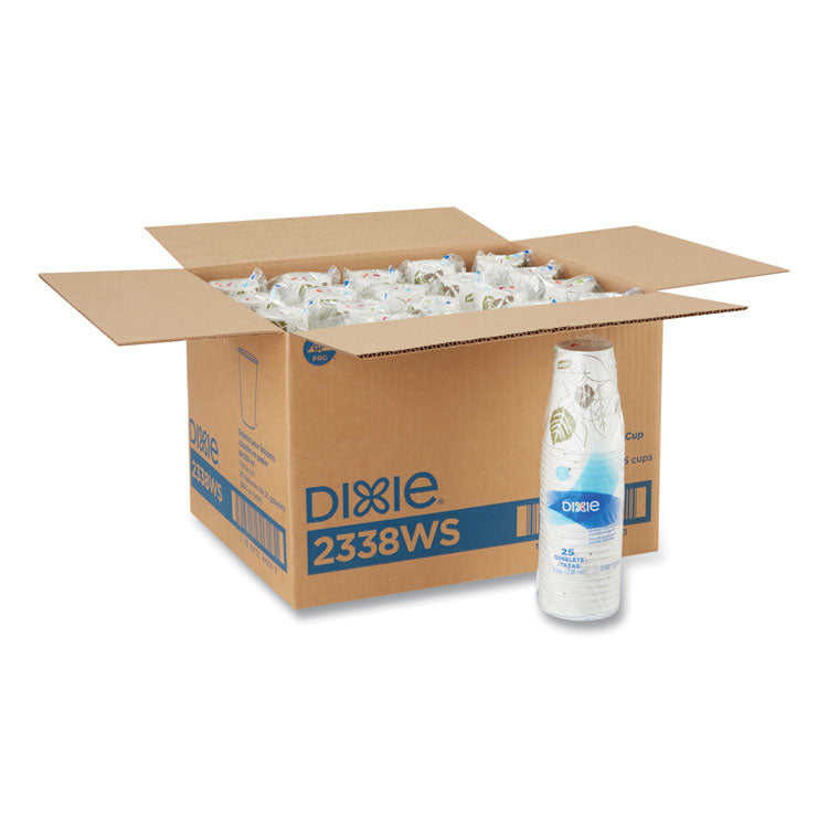 Dixie - Pathways Paper Hot Cups, 8 oz, 25/Bag, 20 Bags/Carton