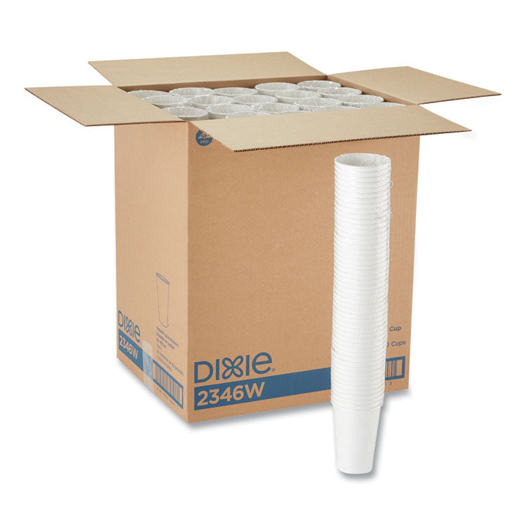 Dixie - Paper Hot Cups, 16 oz, White, 50/Sleeve, 20 Sleeves/Carton