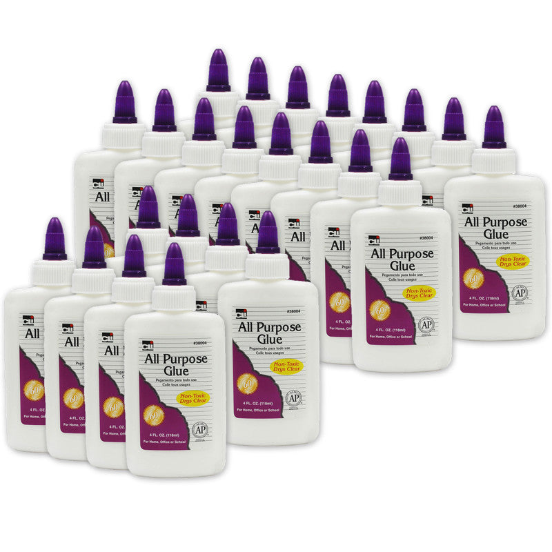 CHARLES LEONARD - All Purpose Glue, 4 oz., 24 Bottles