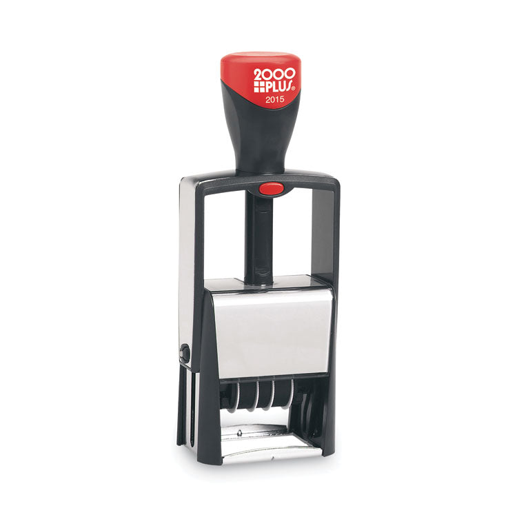 COSCO 2000PLUS - Self-Inking Heavy-Duty Line Dater with Microban, 1.25 x 0.63, Black