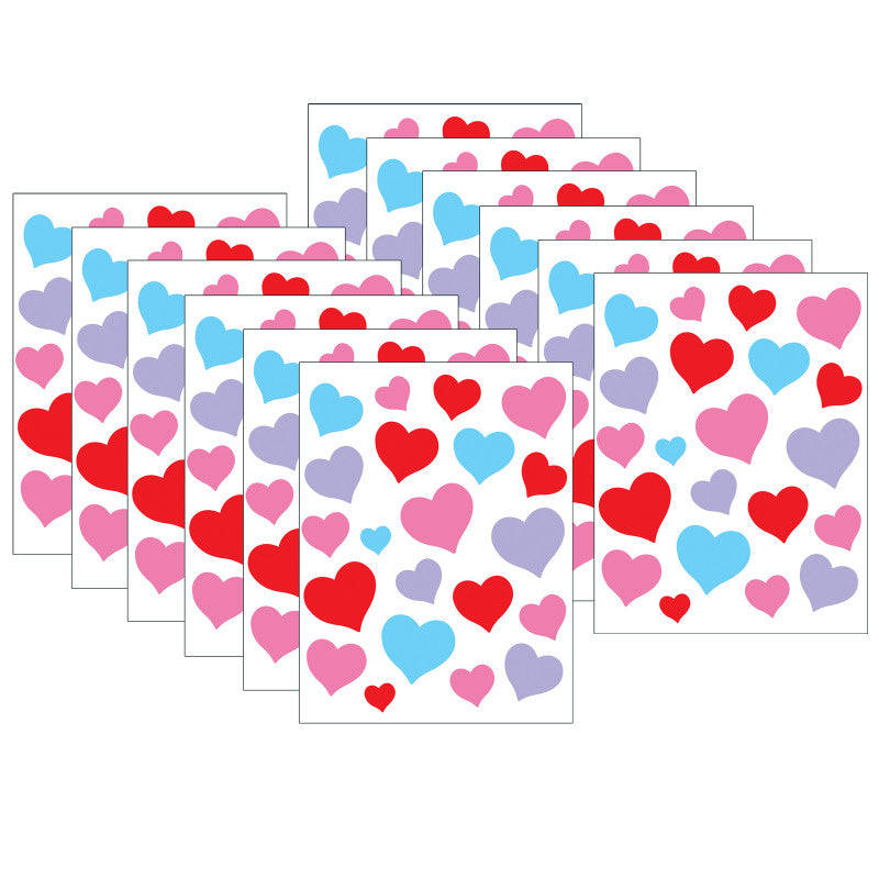 TEACHER CREATED RESOURCES - Charming Hearts Stickers, 120 Per Pack, 12 Packs