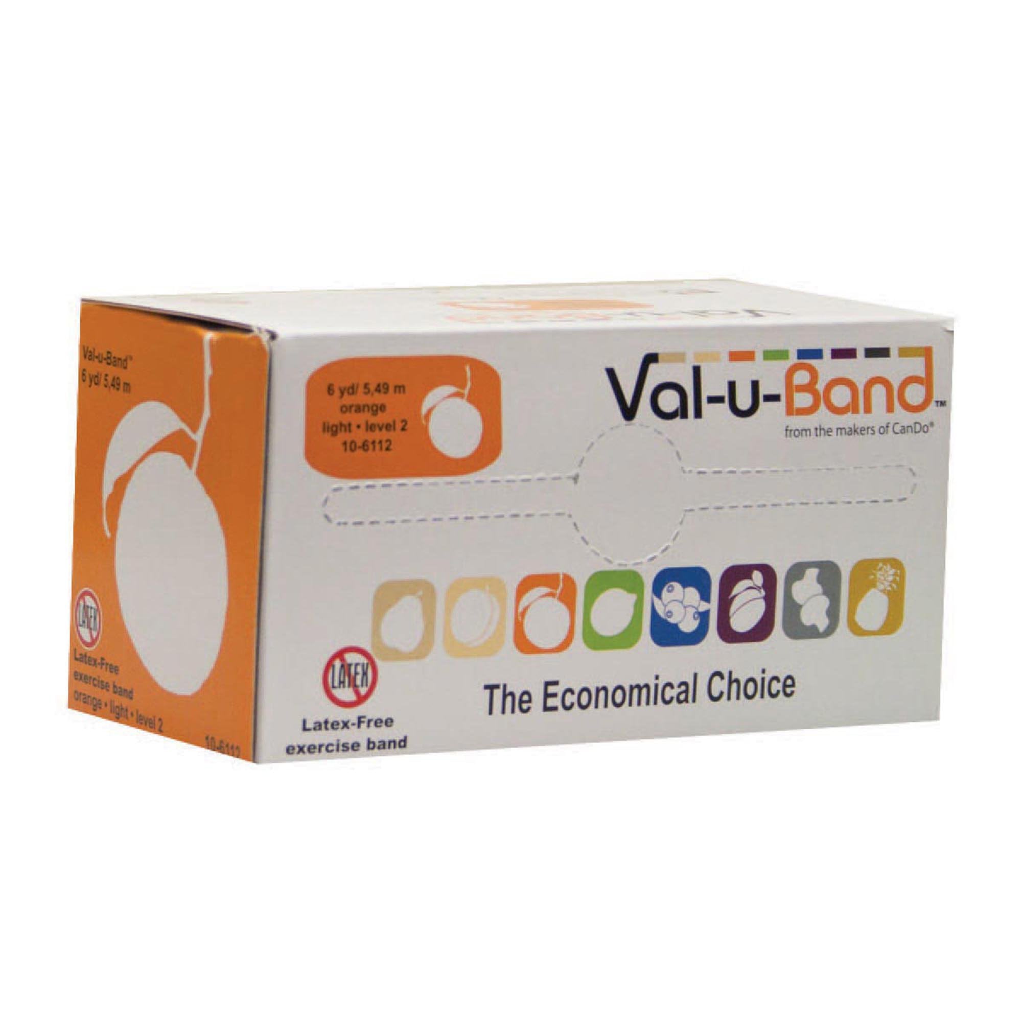 Fabrication Enterprises - Exercise Resistance Band Val-u-Band® Orange 6 Yard Length Level 2 Resistance [1/EA]