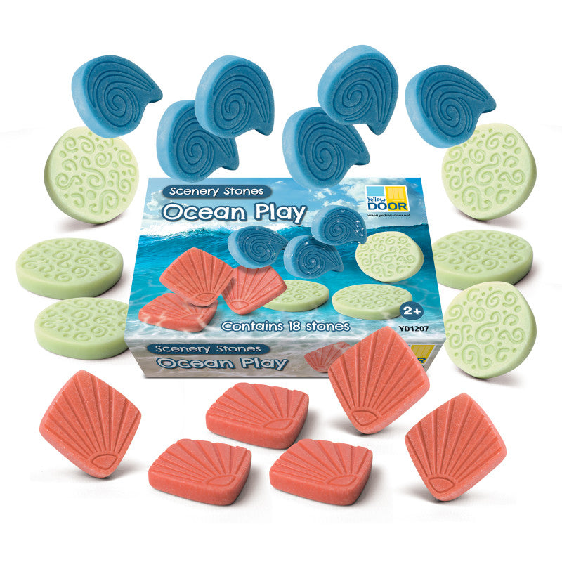 YELLOW DOOR - Scenery Stones – Ocean Play, Set of 18