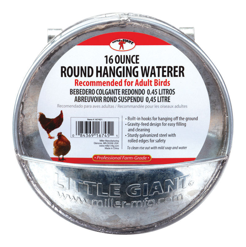 LITTLE GIANT - Little Giant 16 oz Hanging Waterer For Poultry