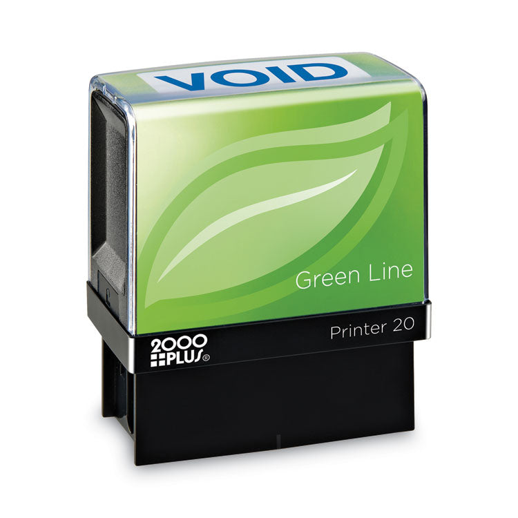 COSCO 2000PLUS - Green Line Message Stamp, Void, 1.5 x 0.56, Blue