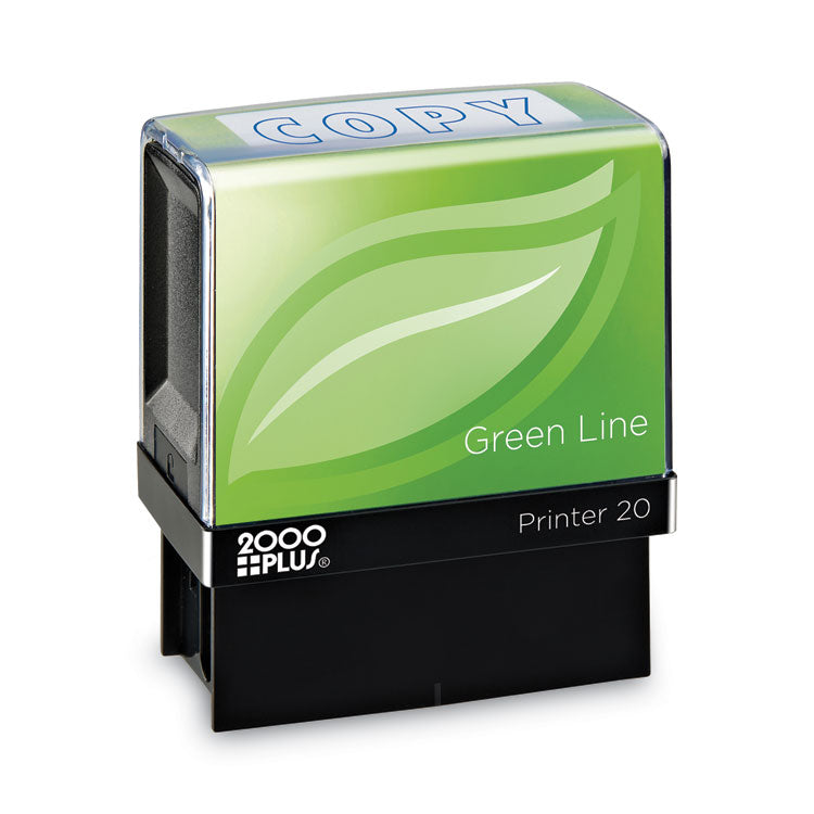 COSCO 2000PLUS - Green Line Message Stamp, Copy, 1.5 x 0.56, Blue