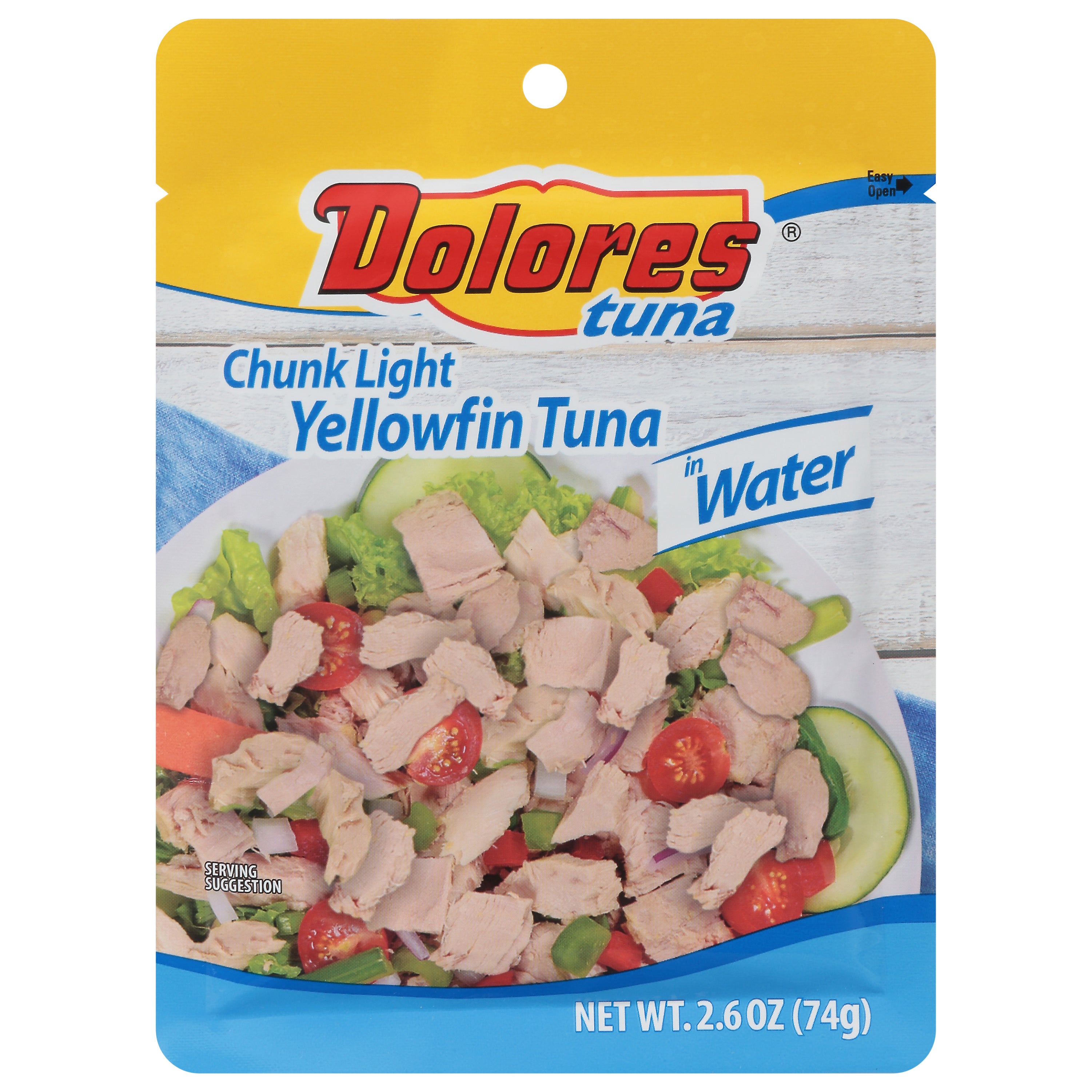 Dolores Tuna Yellowfin in Water - Case of 24 - 2.6 oz